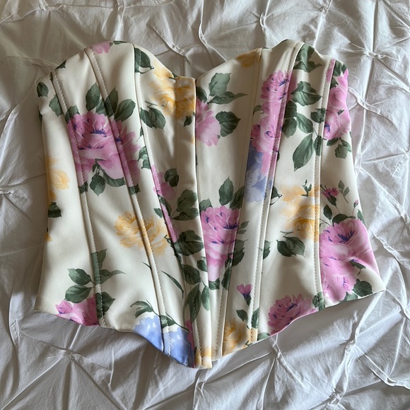 Zara Tops Zara Floral Corset Top Poshmark